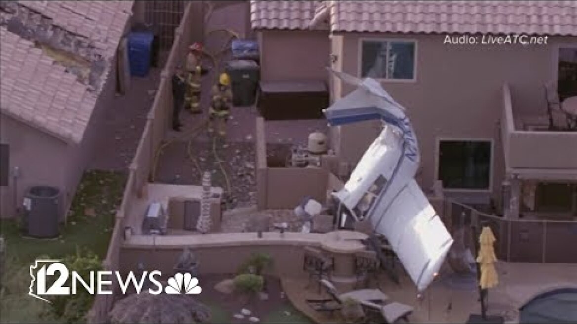 Video shows moment plane crashes into homes in Phoenix