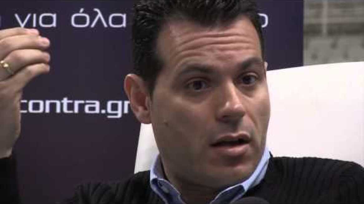 Ομπράντοβιτς Ιτούδης TV interview @ Contra   Βασίλης Σπανούλης