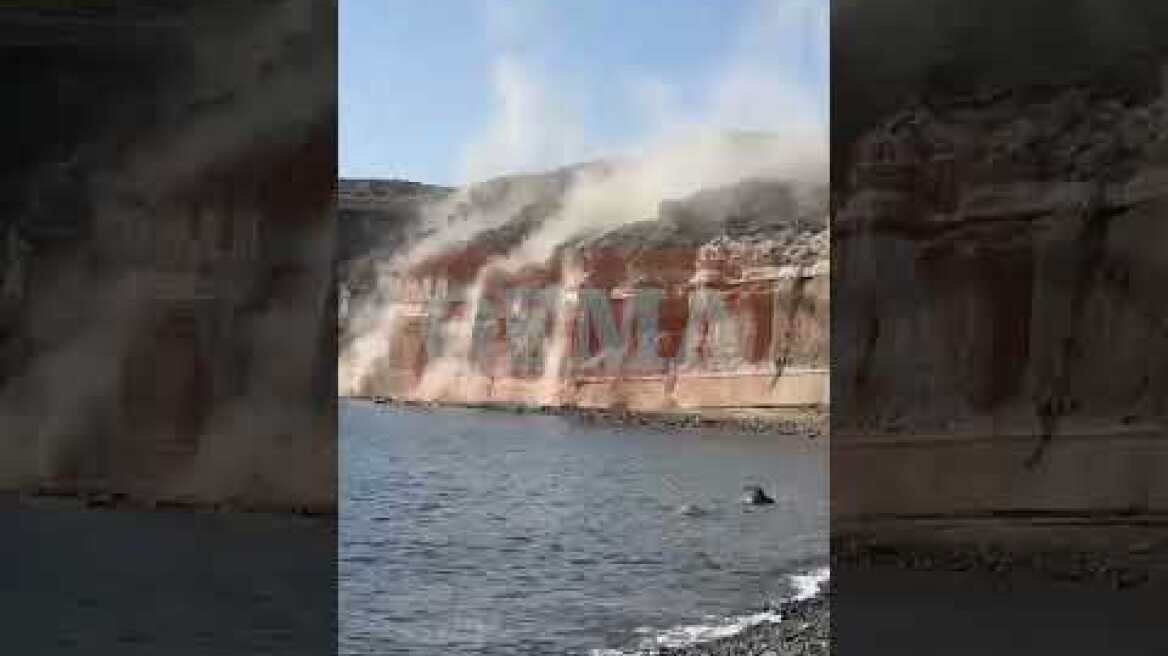 Κατολισθήσεις στην παραλία Βλυχάδα