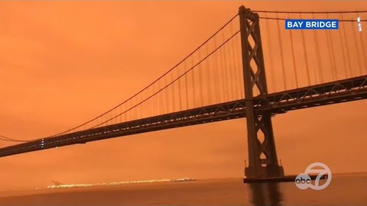 Dramatic orange, hazy skies seen all across San Francisco Bay Area