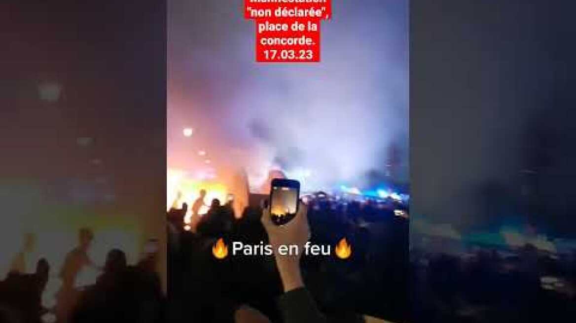 MANIFESTATION NON DECLAREE, PLACE DE LA CONCORDE, PARIS #réforme #retrait e #macron