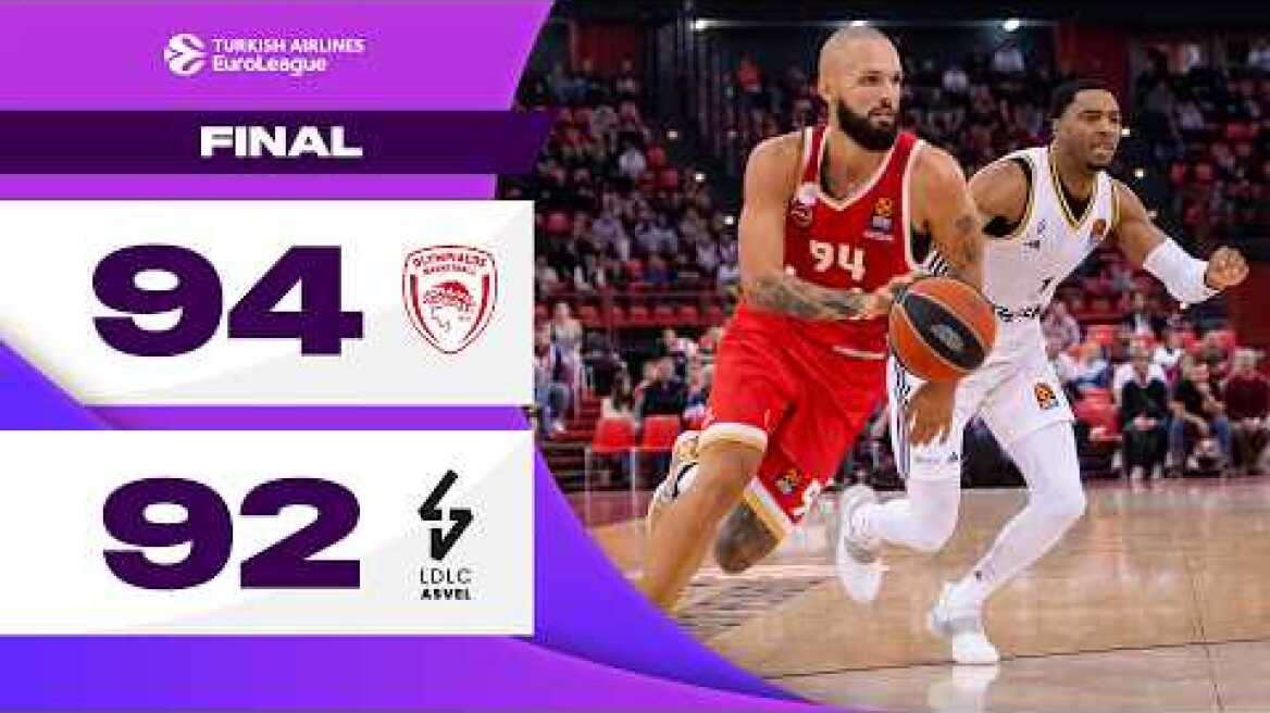 SHOOTOUT until the FINAL buzzer | Olympiacos - ASVEL | BASKETBALL HIGHLIGHTS R8 2024-25