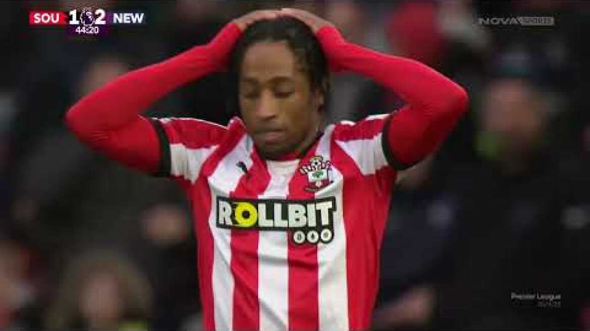 Σαουθάμπτον-Νιούκαστλ: 1-3 (MD 23, 25/01/2025)