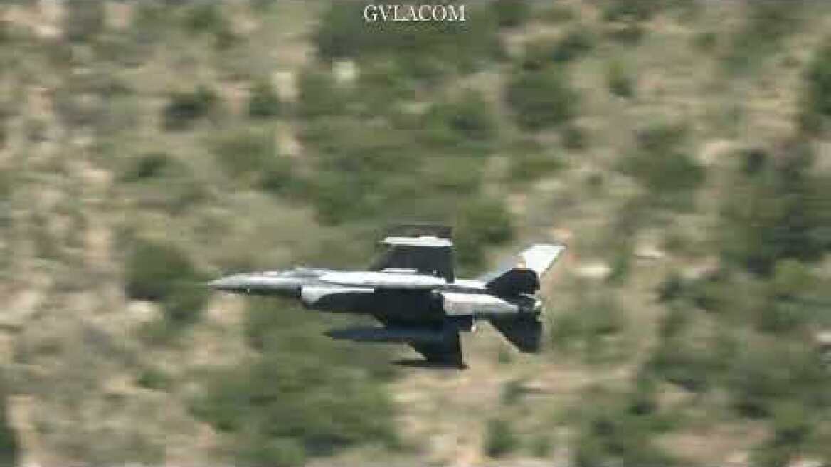 Low level flight Romanian Air Force F-16A at Iniochos 2024