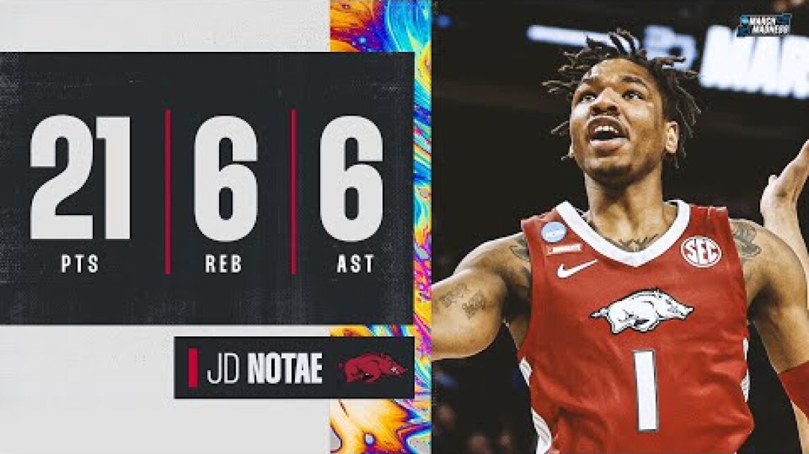 JD Notae leads Arkansas with 21 points in upset over Gonzaga