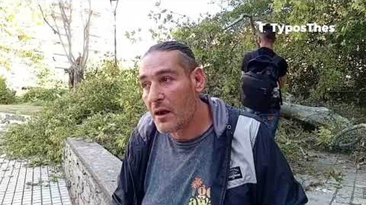 Δέντρο καταπατήσεις άνθρωπο  στη Θεσσαλονίκη