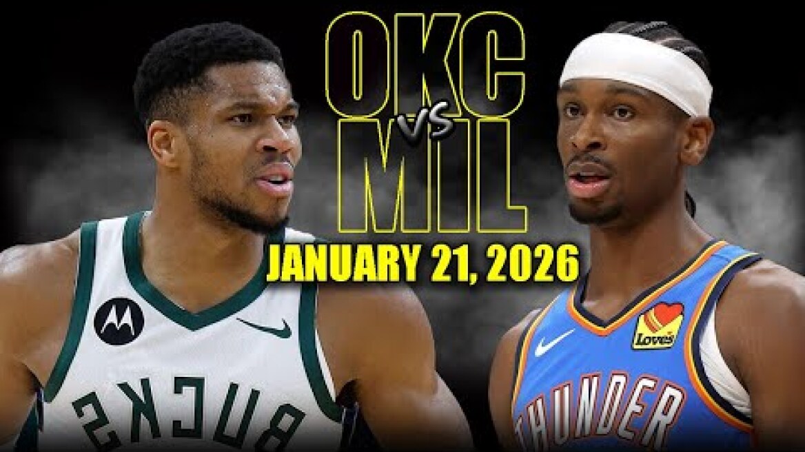 Oklahoma City Thunder vs Milwaukee Bucks Full Game Highlights – January 21, 2026 | NBA Season