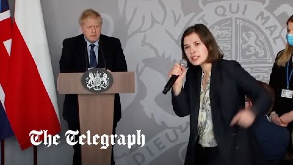 'Ukrainian children are taking the hit': Boris Johnson faces tearful plea from Ukrainian activist