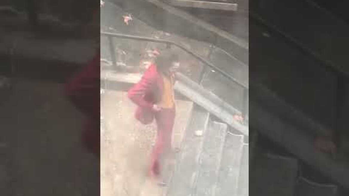 Joker stair original  making scene from a window