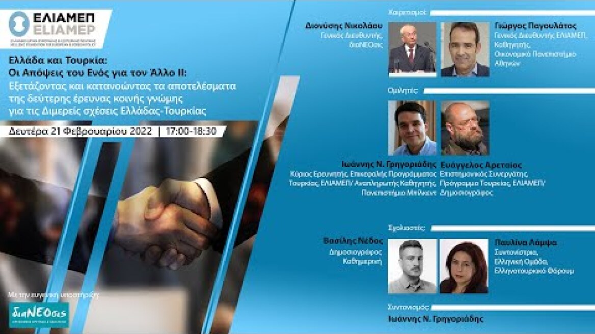 Ελλάδα και Τουρκία – Πώς βλέπει ο Ένας τον Άλλο