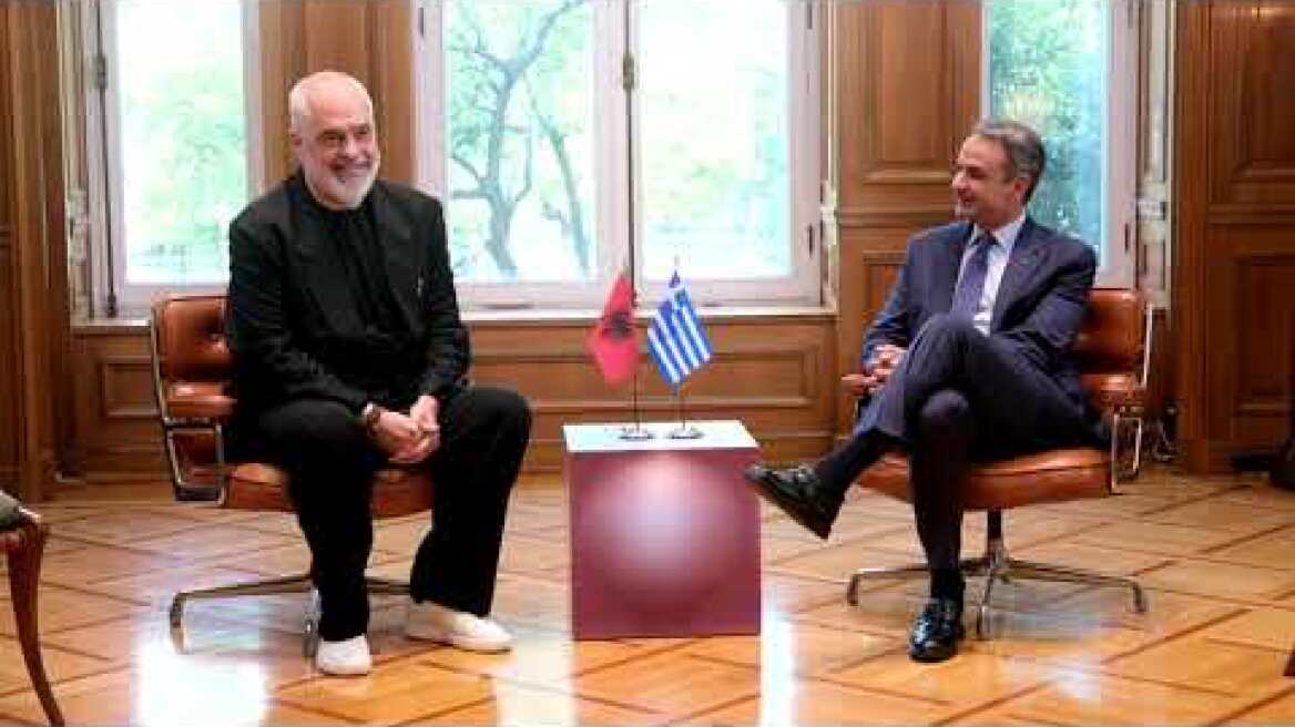 Ο Κυριάκος Μητσοτάκης συναντήθηκε με τον Έντι Ράμα