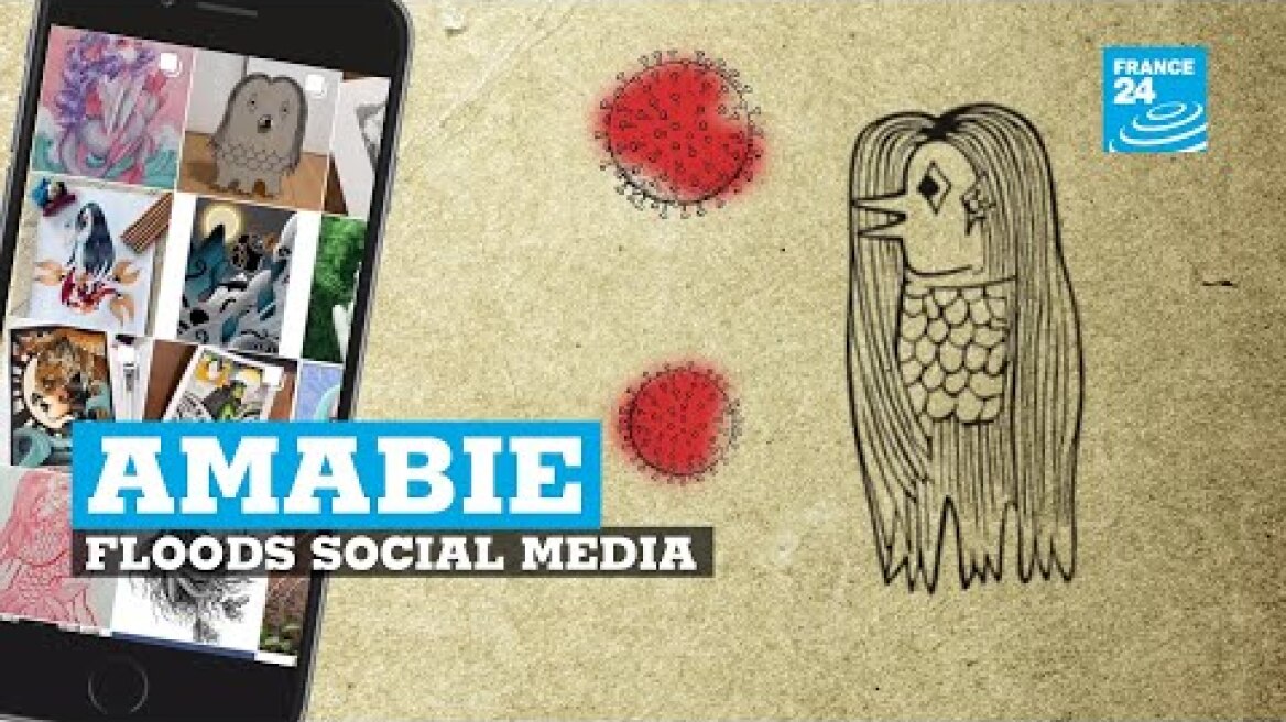 Japanese yokai Amabie floods social media