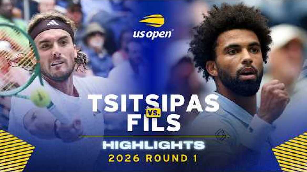 Stefanos Tsitsipas vs. Arthur Fils Highlights | 2026 US Open Round 1