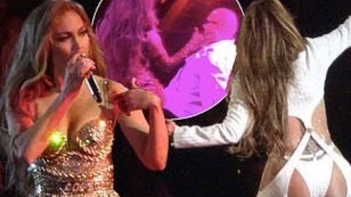 Jennifer Lopez gives sensual lap dance at LA opener of her tour