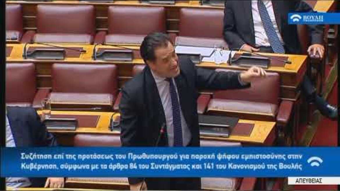 Ο Άδωνις Γεωργιάδης επί προσωπικού προς Παύλο Πολάκη (2) 15/01/2019