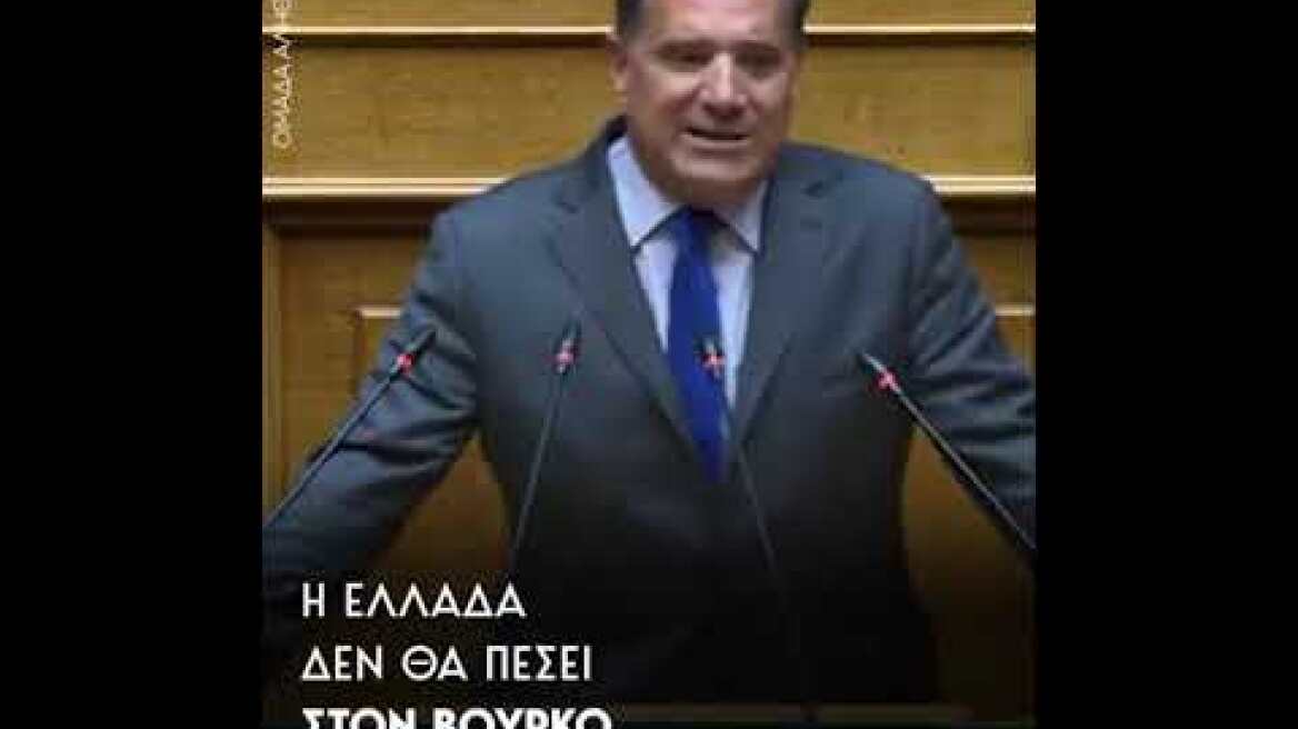 Άδωνις: Μόνοι μας να θέσουμε το όριο της ευπρέπειας και της λογικής στο κοινοβούλιο.