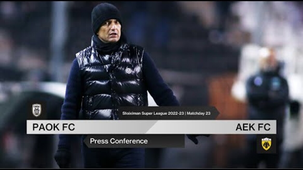 Press Conference: PAOK FC Vs AEK – Live PAOK TV