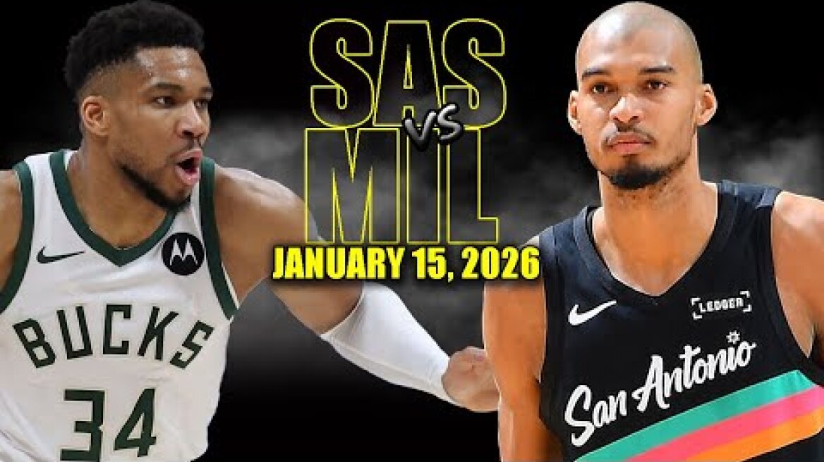 San Antonio Spurs vs Milwaukee Bucks Full Game Highlights - January 15, 2026 | NBA Season