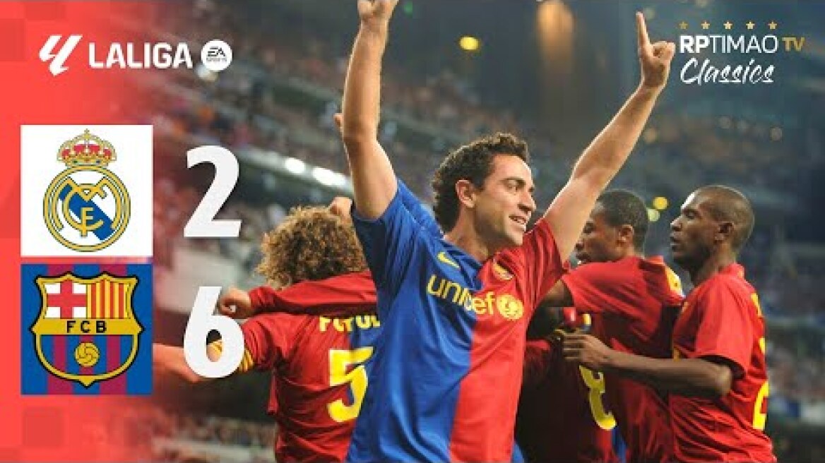 Real Madrid 2 x 6 Barcelona ● La Liga 08/09 Extended Goals & Highlights HD