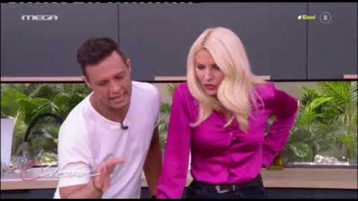 Το ατύχημα της Ελένης Μενεγάκη στον αέρα