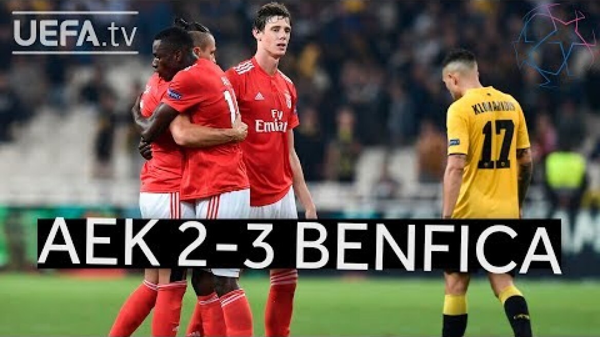 AEK 2-3 BENFICA #UCL HIGHLIGHTS