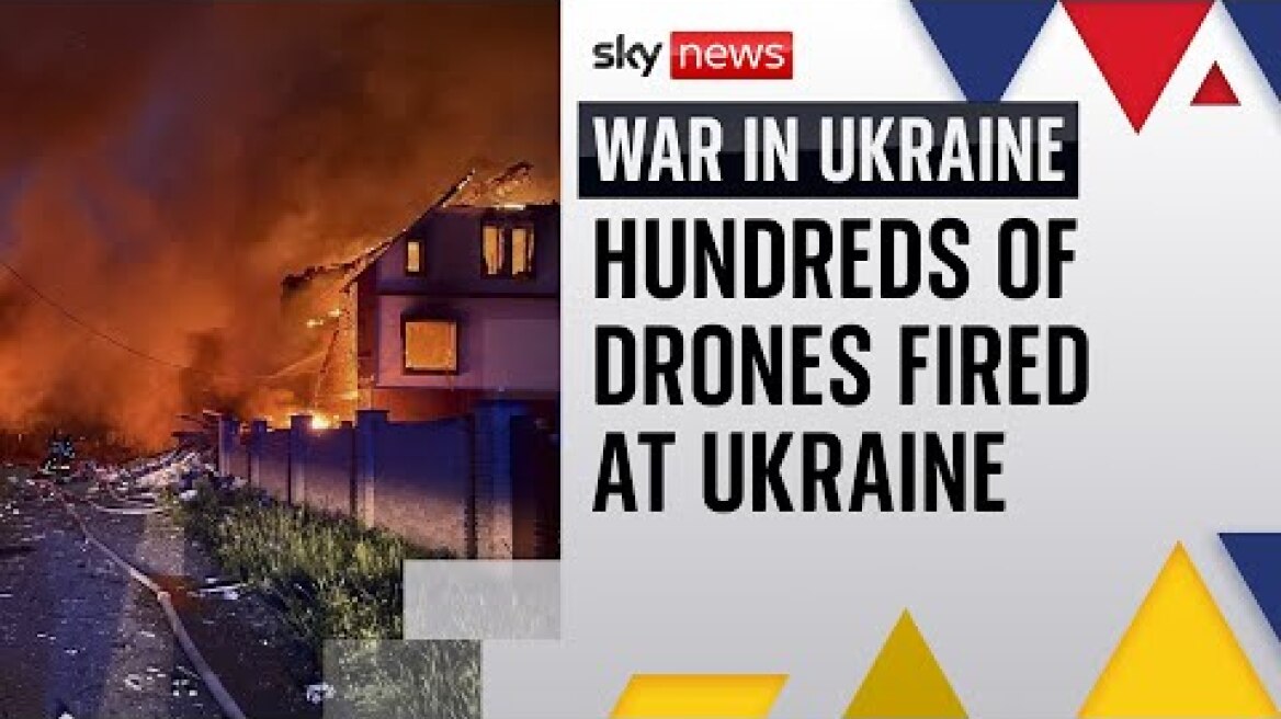 Russia fires hundreds of drones and missiles at Ukraine in one of the largest attacks of the war