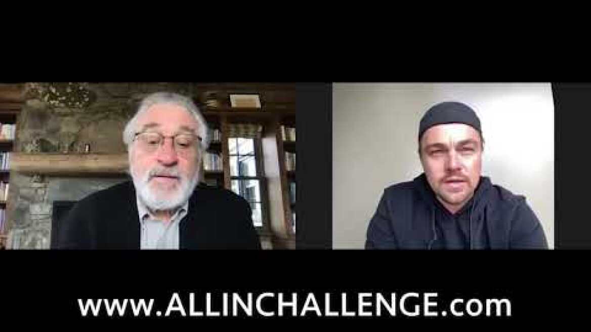 Robert De Niro and Leonardo DiCaprio Accept the All In Challenge