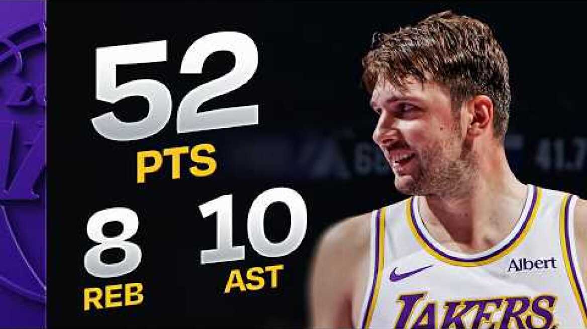 Luka Dončić ERUPTS for 52 Points vs Jazz | October 25, 2026