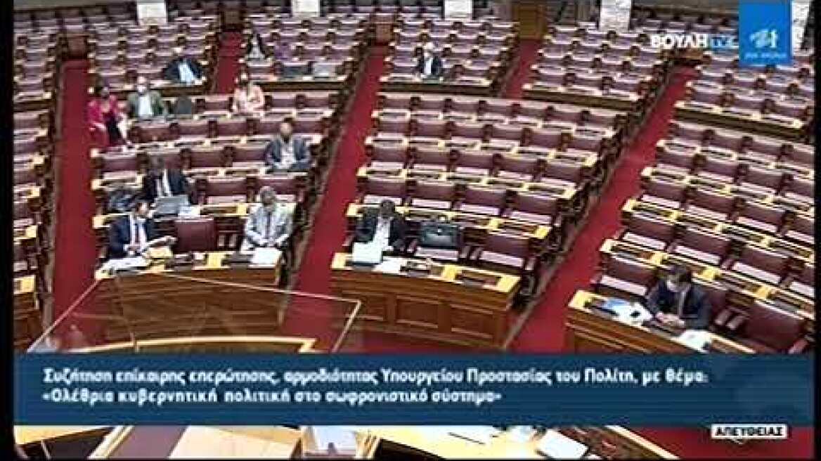 Σουλτάνα Ελευθεριάδου στη Βουλή 4/6/2021