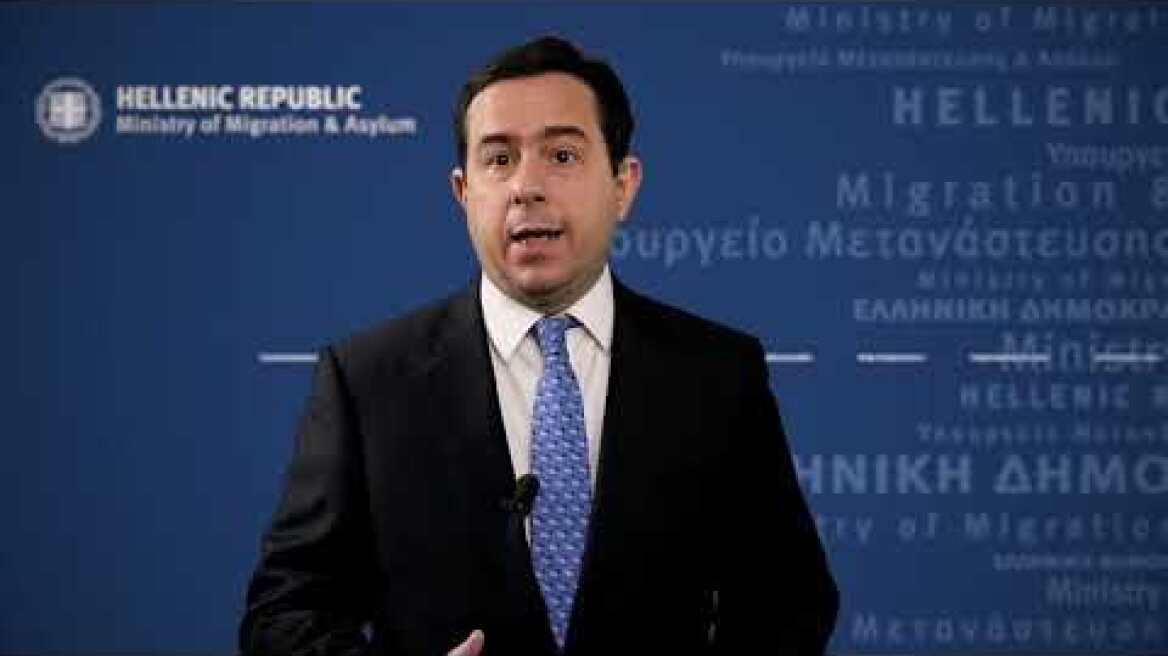 Statement by the Greek Minister of Migration & Asylum Notis Mitarachi