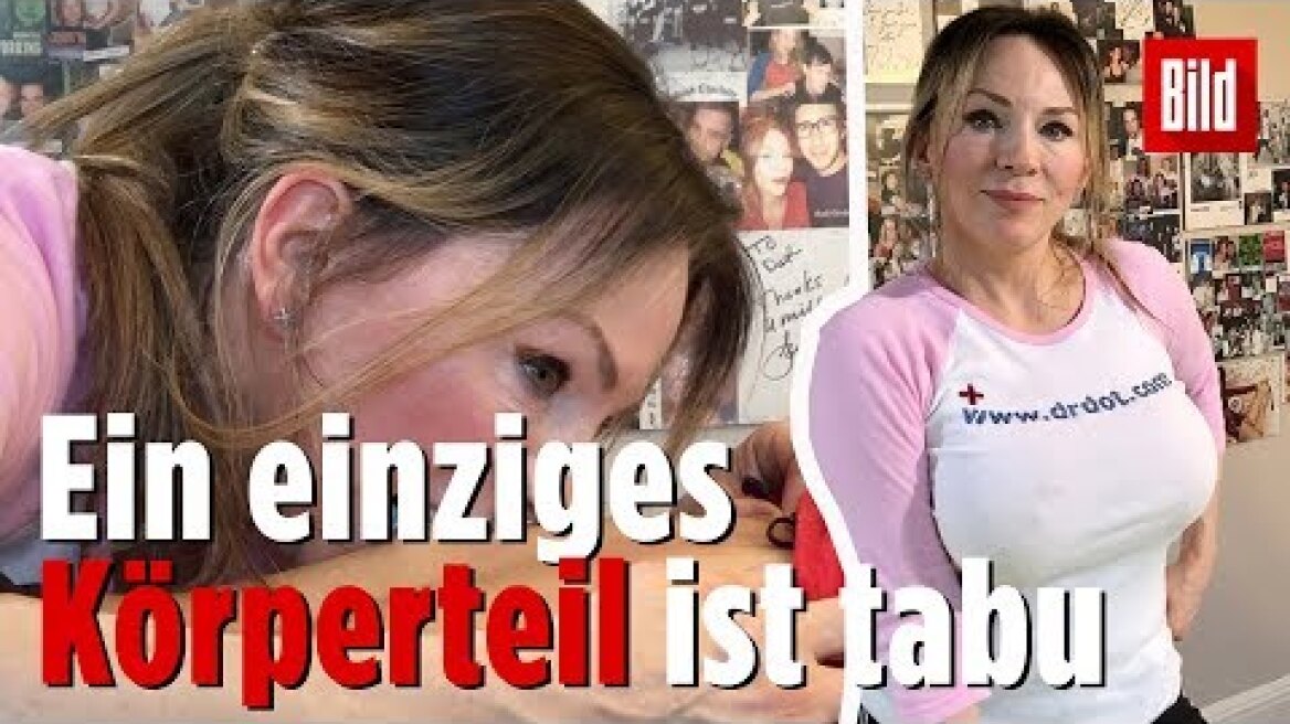 Promi-Masseurin Dr. Dot massiert mit ihren Zähnen