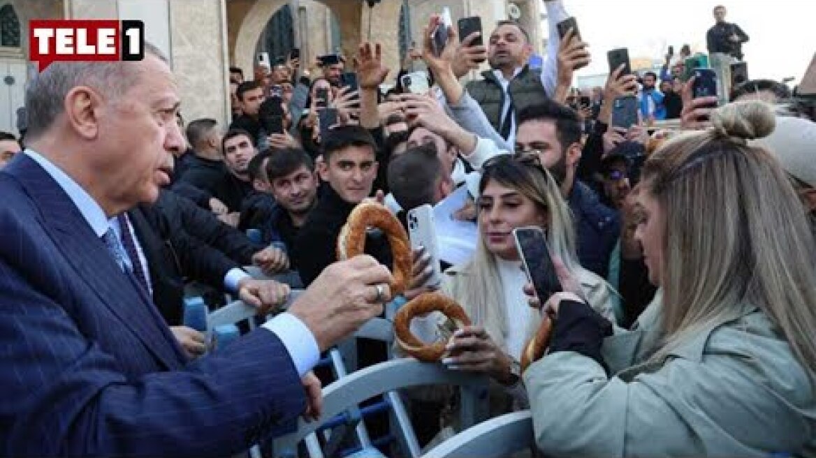 Erdoğan Taksim'de simit dağıttı