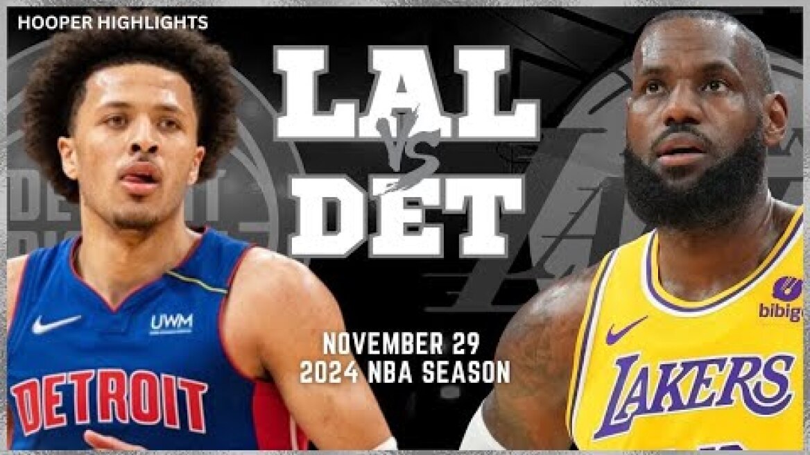 Los Angeles Lakers vs Detroit Pistons Full Game Highlights | Nov 29 | 2024 NBA Season