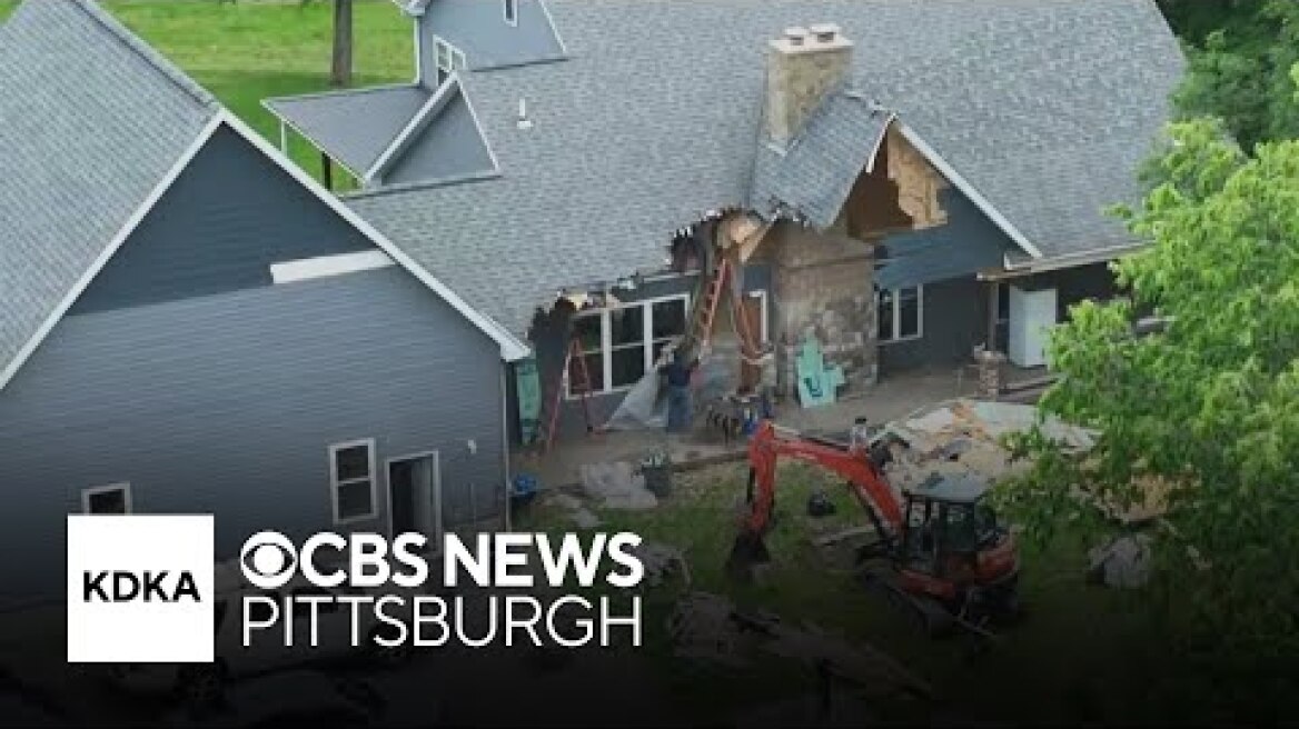 Man destroys home with excavator after wife says marriage is over, police say