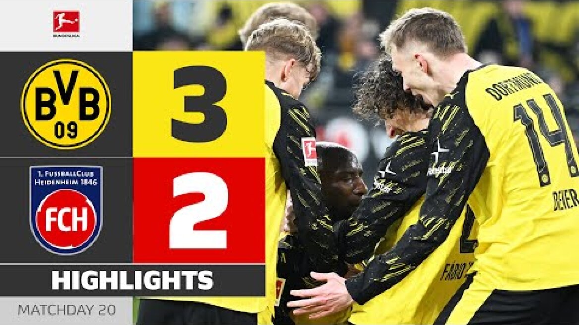 Guirassy Saves The Day! | BORUSSIA DORTMUND - HEIDENHEIM | Highlights | Matchday 20 – Bundesliga