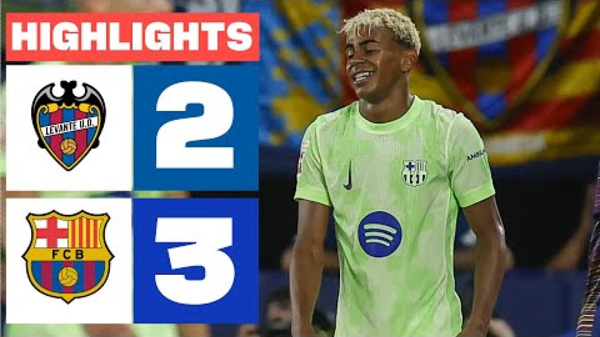 LEVANTE UD 2 - 3 FC BARCELONA | RESUMEN LALIGA EA SPORTS