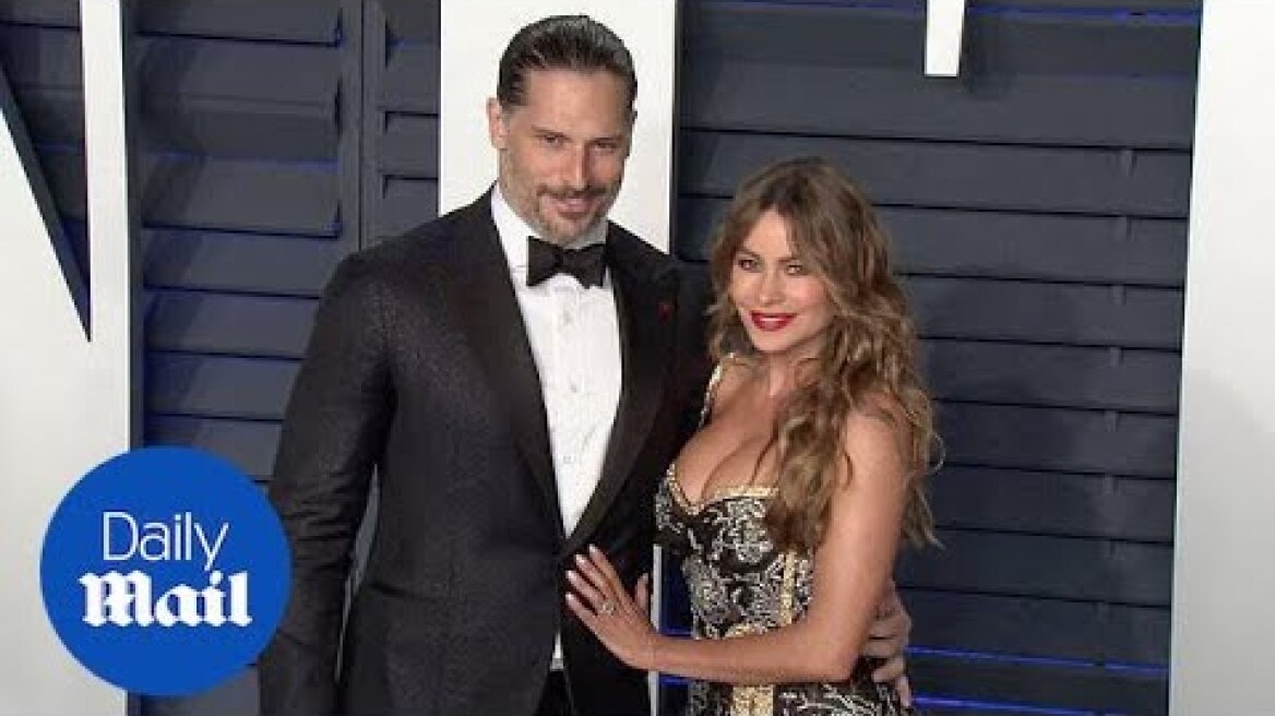 Sofia Vergara flaunts cleavage at Elton John's Oscars party