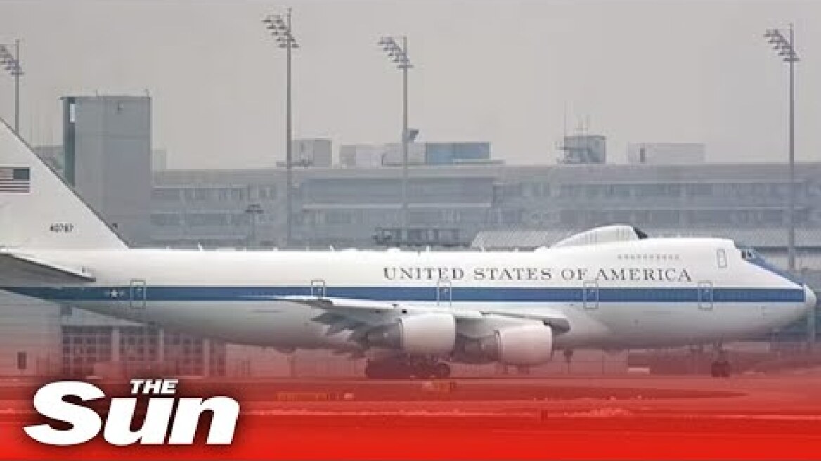 US ‘Doomsday plane’ designed to survive WW3 nuclear blasts lands in UK amid Ukraine war