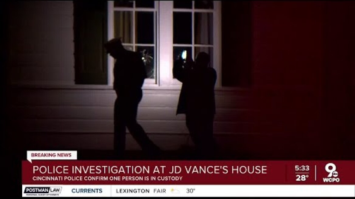 Law enforcement investigate at Vice President JD Vance's home, 1 in custody