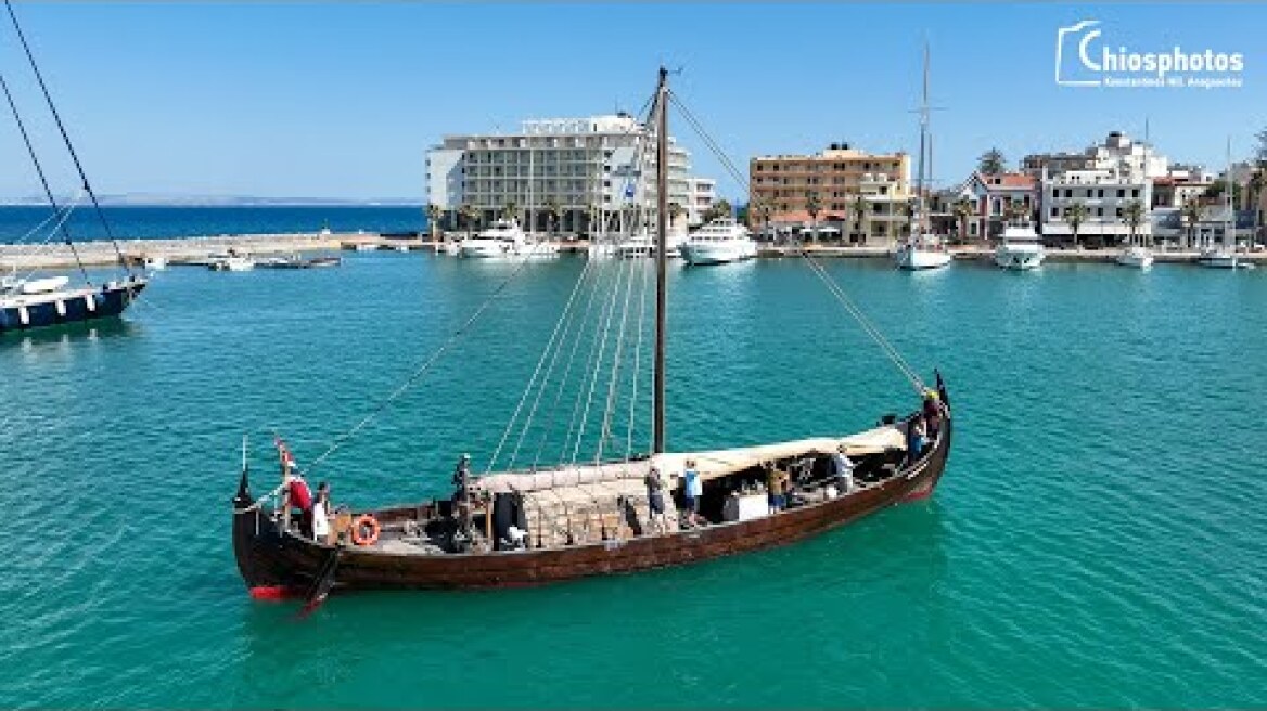 Saga Farmann - Το ιστορικό πλοίο των Βίκινγκς στο λιμάνι της Χίου