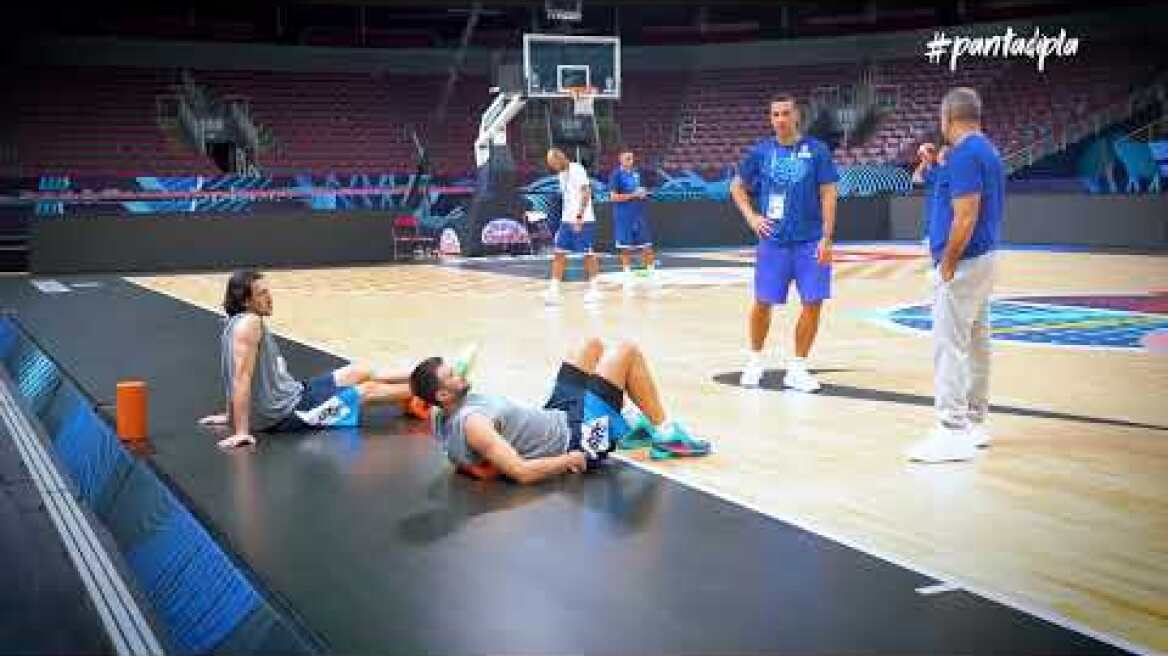 Πρώτη προπόνηση στη Λετονία | #EuroBasket #HellasBasketball