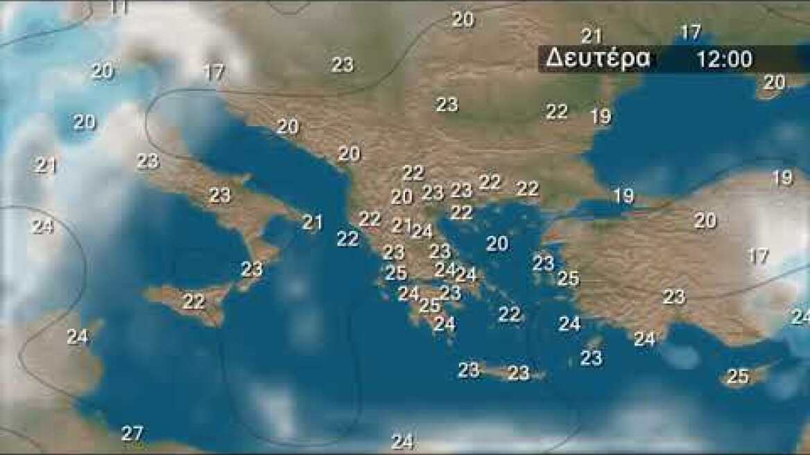 Εβδομαδιαία Πρόγνωση Καιρού από 19 Οκτωβρίου 2019