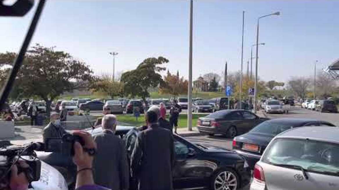 Ένταση έξω από το ΠΓΝΛ κατά την έξοδο της Μ. Γκάγκα