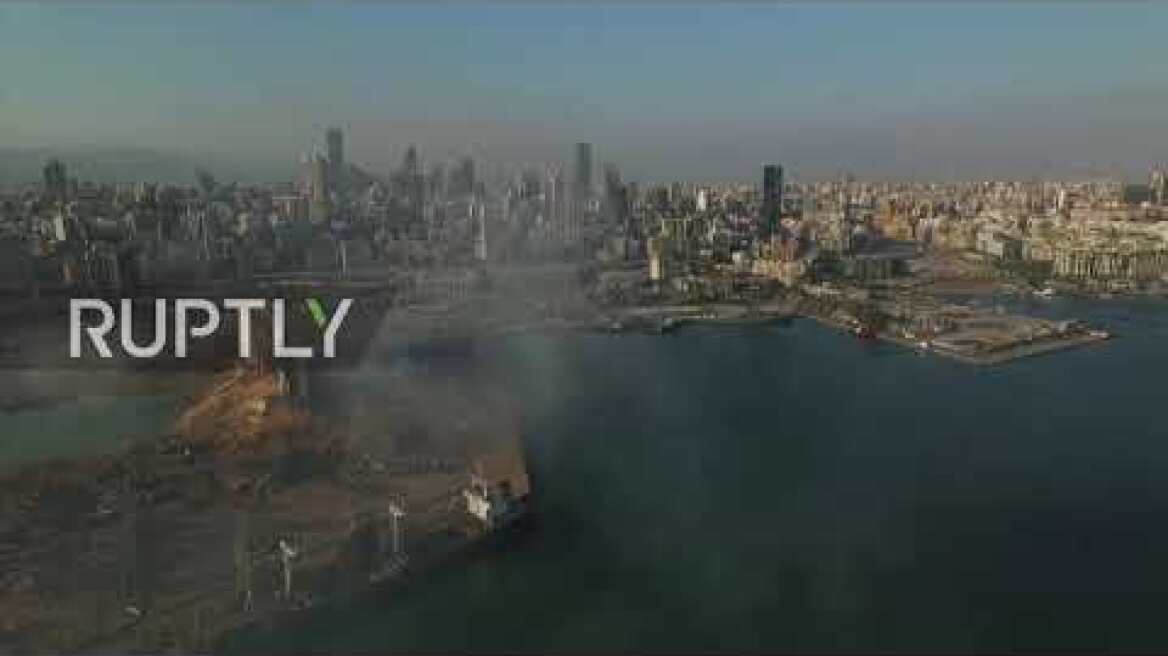 Lebanon: Drone footage shows devastation of Beirut blast