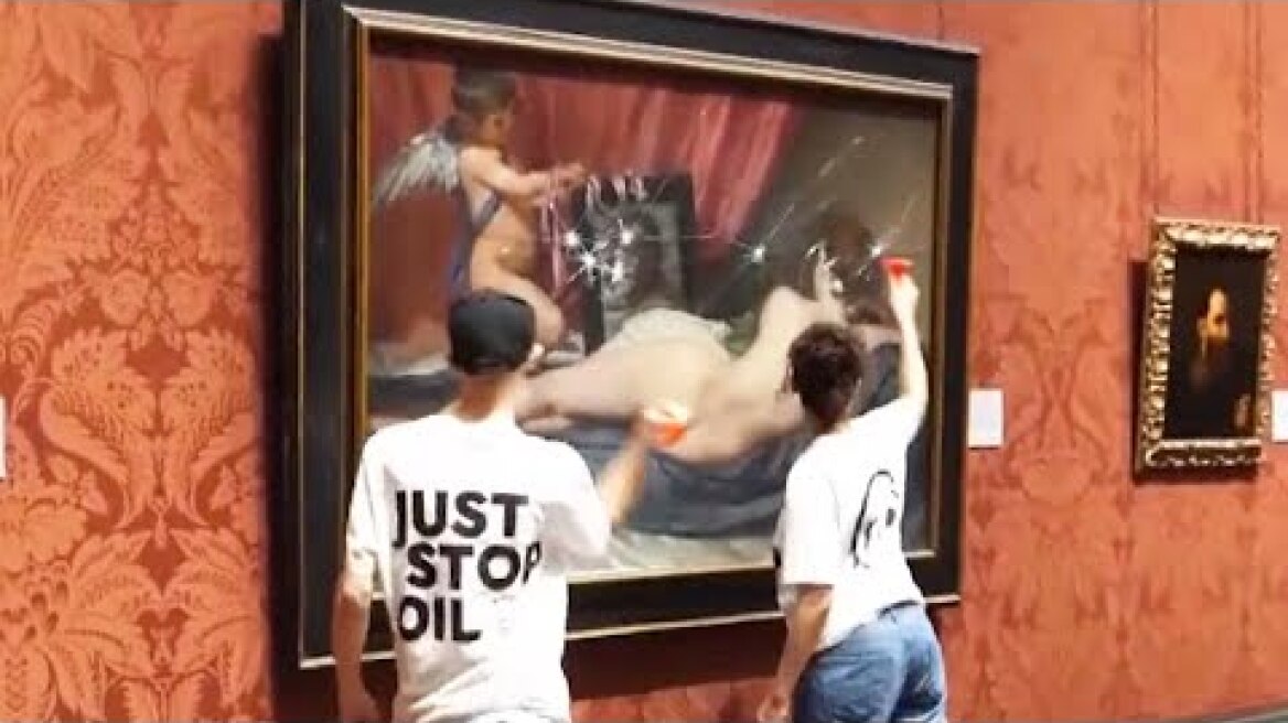 Climate Activists Smash Glass on Art in National Gallery