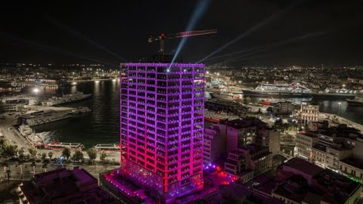 Piraeus Tower - Festive Illumination 2022
