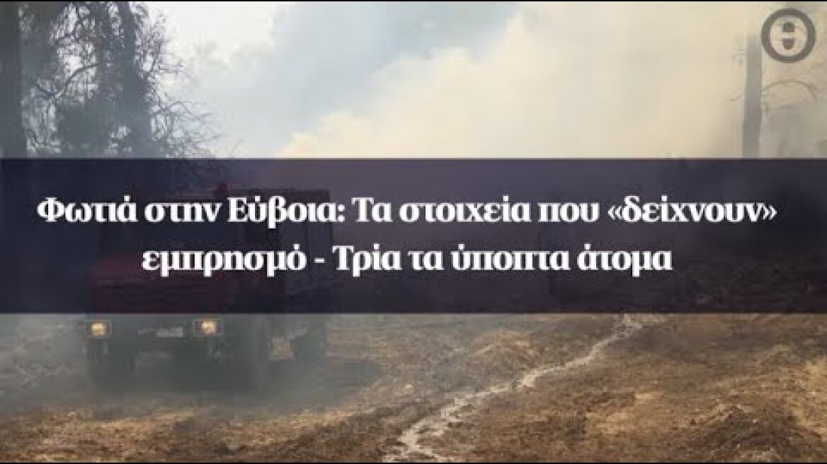 Φωτιά στην Εύβοια: Τα στοιχεία που «δείχνουν» εμπρησμό - Τρία τα ύποπτα άτομα