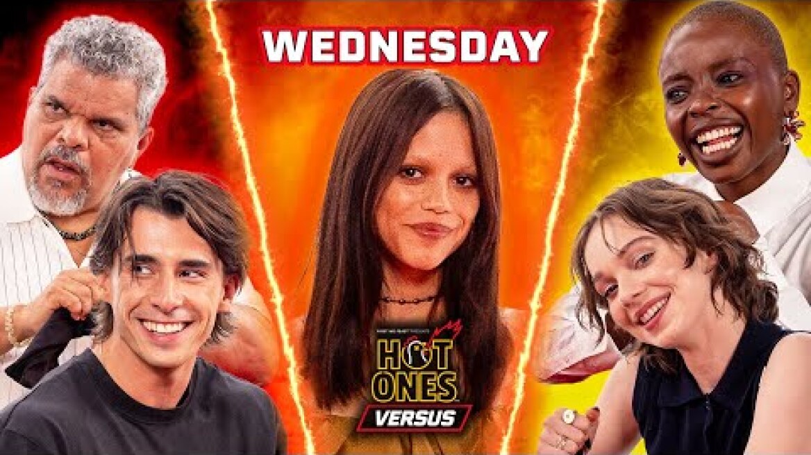 Jenna Ortega vs. the Wednesday cast | Hot Ones Versus