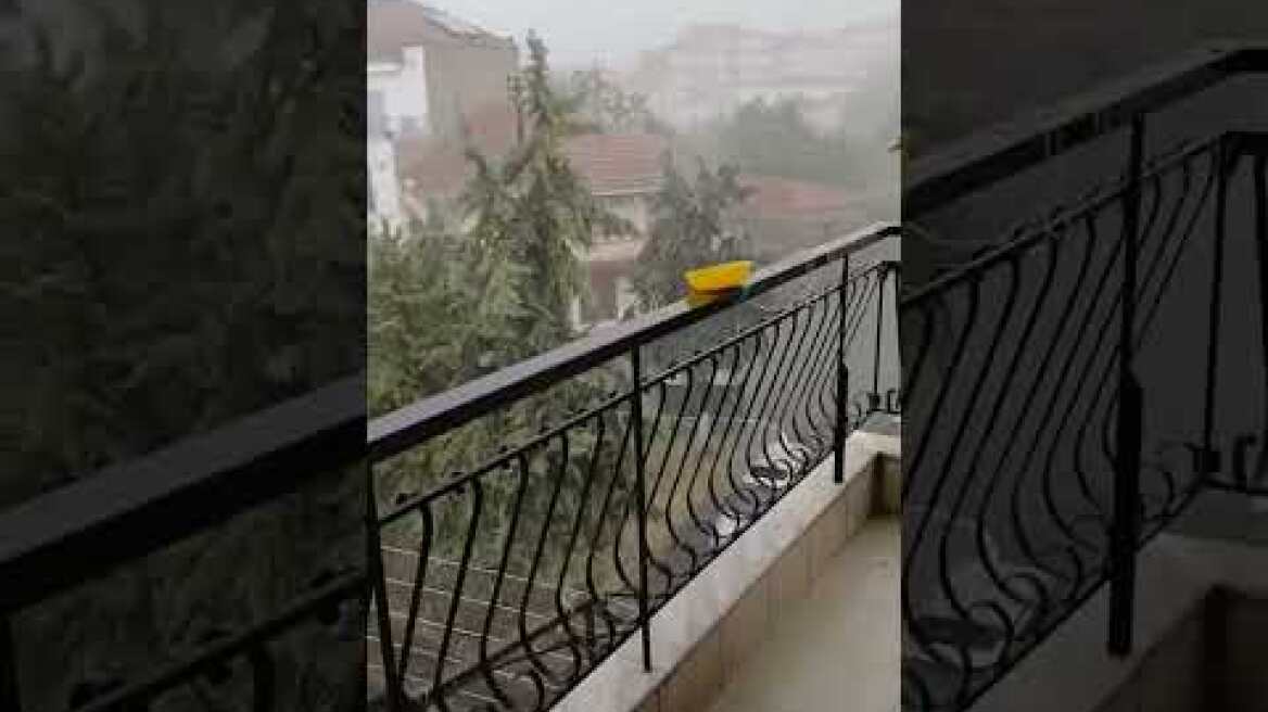 Τσοτύλι: Χαλάζι και πλημμύρες από την ξαφνική νεροποντή που σημειώθηκε το απόγευμα της Κυριακής 18/8