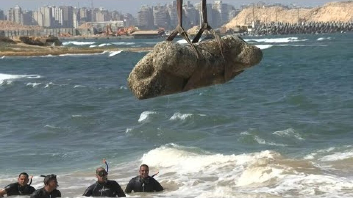 Egypt reveals 2,000-year-old sunken artefacts off Alexandria coast | AFP